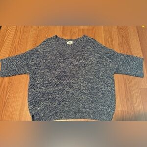 Old Navy Navy and White Knit Sweater